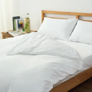 【Beauty Style】台灣製 100%純棉白色單人薄被套-150x210cm(五星飯店專用/旅行趣)