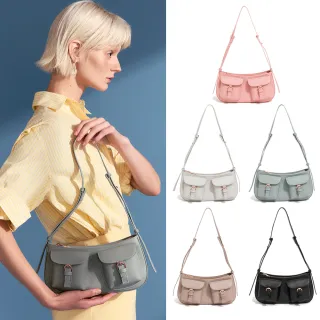 【aziza】GILL雙口袋肩背斜背包(多色)