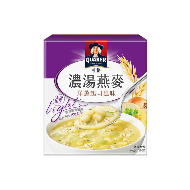 【QUAKER 桂格】濃湯燕麥系列口味任選(鮮蔬蘑菇/番茄牛肉/奶油玉米/白醬雞肉/洋蔥起司/水果優格/可可鮮莓)