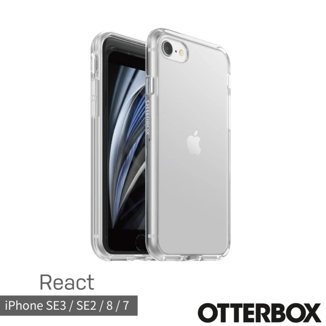 OtterBox iPhone SE3 / SE2 / 8 / 7 4.7吋 React 輕透防摔殼(透明)