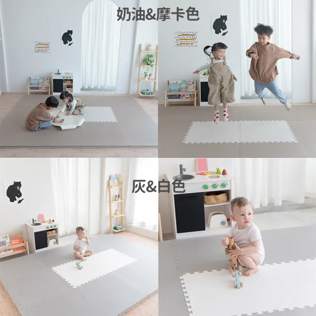 【Pato.Pato】嬰幼兒防摔地墊-60cm-24片/爬行地墊/防撞地墊/寶寶地墊/厚度3cm(5款可挑)