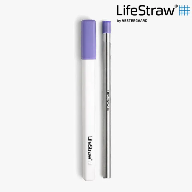 【LifeStraw】SIP 不鏽鋼生命淨水吸管|淡紫色(過濾髒水 濾水 旅遊 登山 健行 露營 急難 求生)