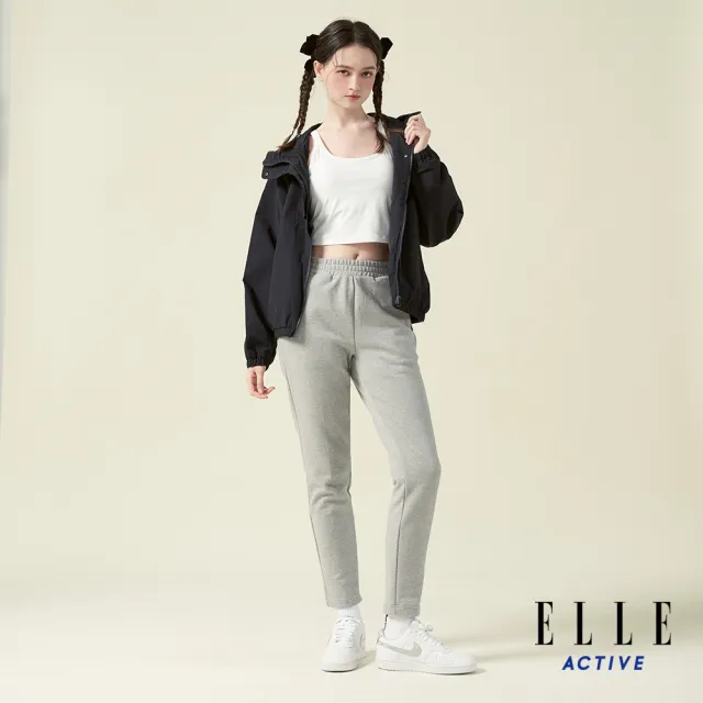 【ELLE ACTIVE】女款 防潑水機能連帽夾克外套-深藍色(EA24A2W6102#39)