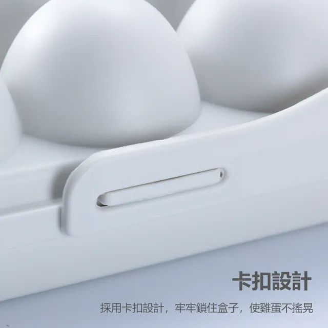 【茉家】PP材質可疊加立式存放雞蛋盒(12格款3入)