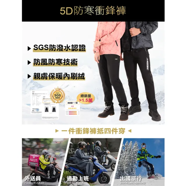 【JU SHOP】買一送一!SGS認證男女軟殼防寒 加絨保暖衝鋒褲 防潑水 休閒褲 長褲(全站最低價/防寒/抗寒/下著)