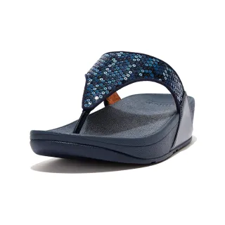 【FitFlop】LULU亮片夾腳涼鞋-女(午夜藍)