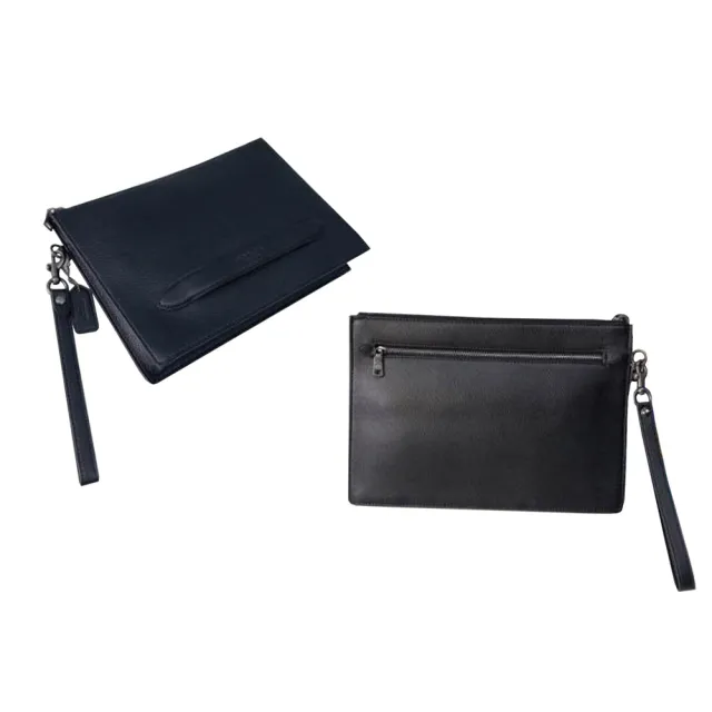 【SNOW.bagshop】雙11 手拿扁包小容量(進口防水包 防刮皮革拉鍊式主袋)