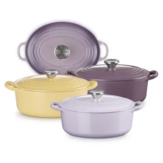 【Le Creuset】琺瑯鑄鐵鍋橢圓鍋23cm(含羞草黃/藍鈴紫/薰衣草 多色選1)