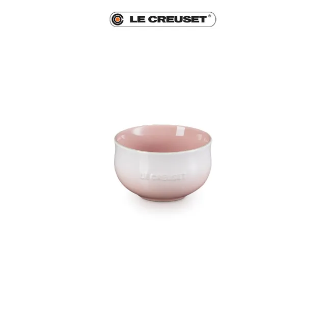 【Le Creuset】瓷器輕荷漫舞系列飯碗350ml(湖水綠/淡粉紫/貝殼粉 3色選1)