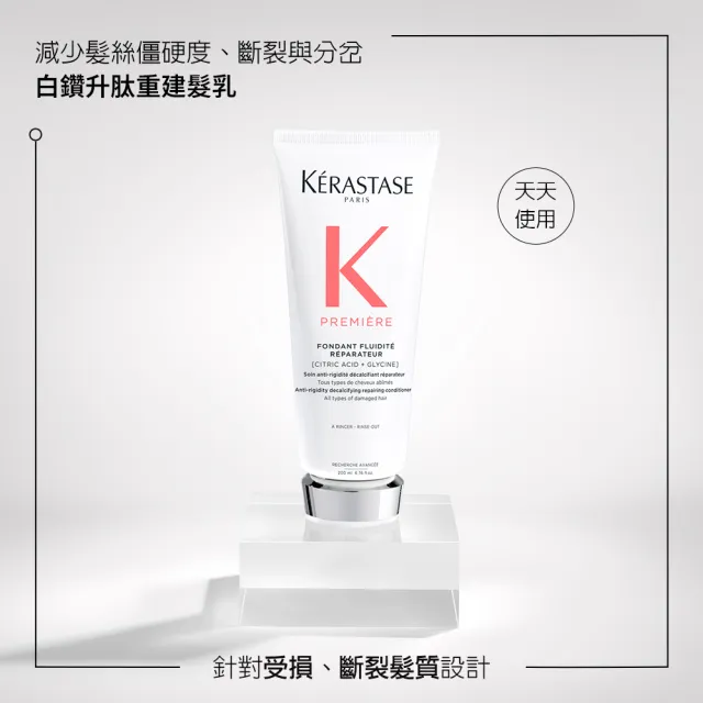 【KERASTASE 巴黎卡詩】白鑽升肽重建髮乳 200ml