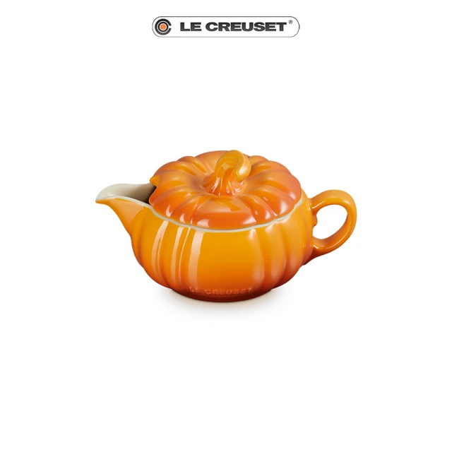 Le Creuset 瓷器萬聖節南瓜造型醬汁盅400ml(珊瑚橘)