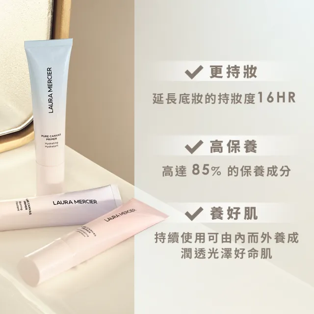 【LAURA MERCIER 蘿拉蜜思】超持久服貼底妝組(煥顏持妝凝露 30ml + 煥顏透明蜜粉 29g)