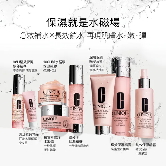 【CLINIQUE 倩碧】水磁場有酵精明買家組(水磁場保濕凝膠125ml+30ml+50ml/週年慶/預購會)