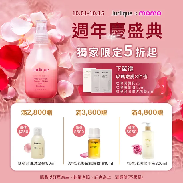 【Jurlique 茱莉蔻】玫肌香氛潔膚養護組(經典沐浴露300ml+經典身體乳300ml)