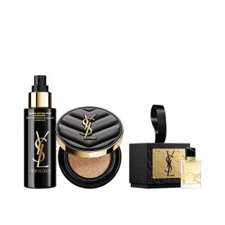 【YSL】官方直營 恆久完美保濕持妝組(全新皮革氣墊+持妝噴霧)