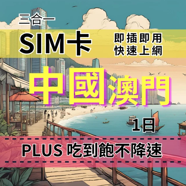 CPMAX SIM卡 中國1天上網吃到飽 真吃到飽不降速 中國移動電信 中國旅遊上網吃到飽(中國上網Plus吃到飽)