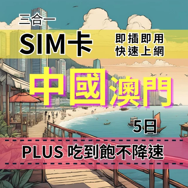 CPMAX SIM卡 中國5天上網吃到飽 真吃到飽不降速 中國移動電信 中國旅遊上網吃到飽(中國上網Plus吃到飽)