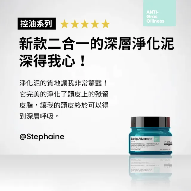 【L’OREAL 巴黎萊雅PRO】絲漾博健髮控油洗護組(健髮露+控油淨化泥)