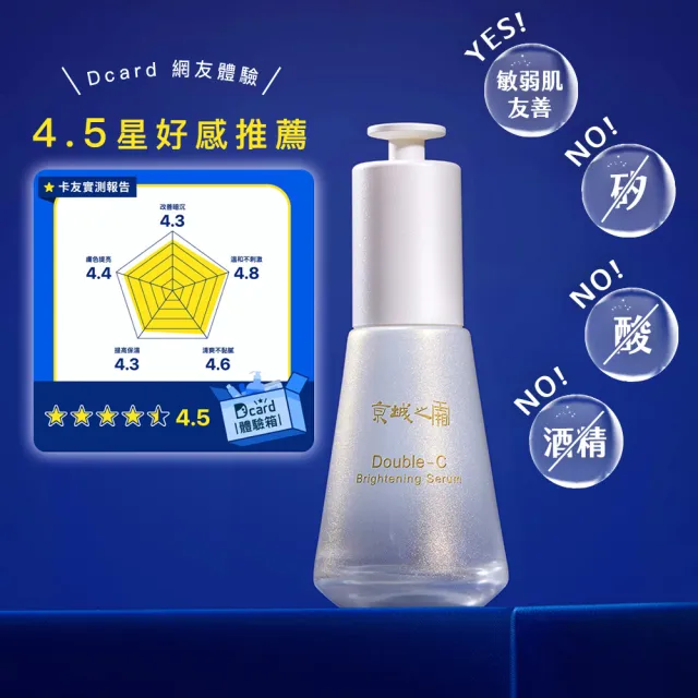 【牛爾京城之霜】雙C光透美白精華32ml(掃黃/淡斑/不反黑/精華液)