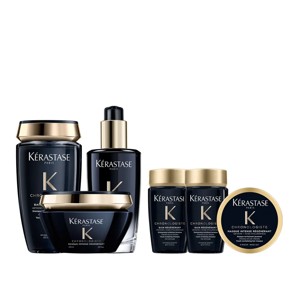 【KERASTASE 巴黎卡詩】黑鑽極萃逆時奢華組(黑鑽極萃髮油+髮膜+髮浴)