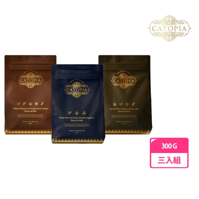 Catopia 樂境 凍乾全齡貓鮮糧 300g 三入組(貓飼料、貓乾糧)