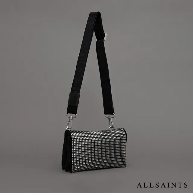 【ALLSAINTS】EZRA 鉚釘羊皮斜背包 WB649Z