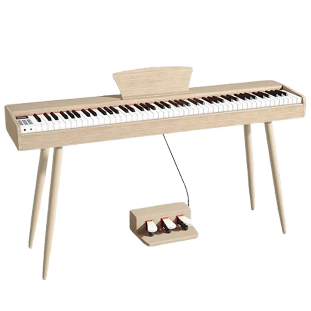 電鋼琴木紋力度三踏(智能88鍵電鋼琴初學幼師成人初學者電子琴