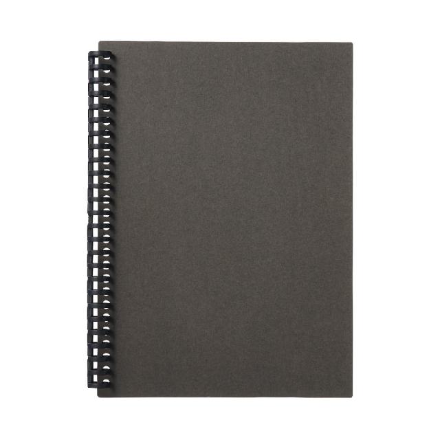【MUJI 無印良品】自由組合活頁筆記本封面/26孔.B5.深灰