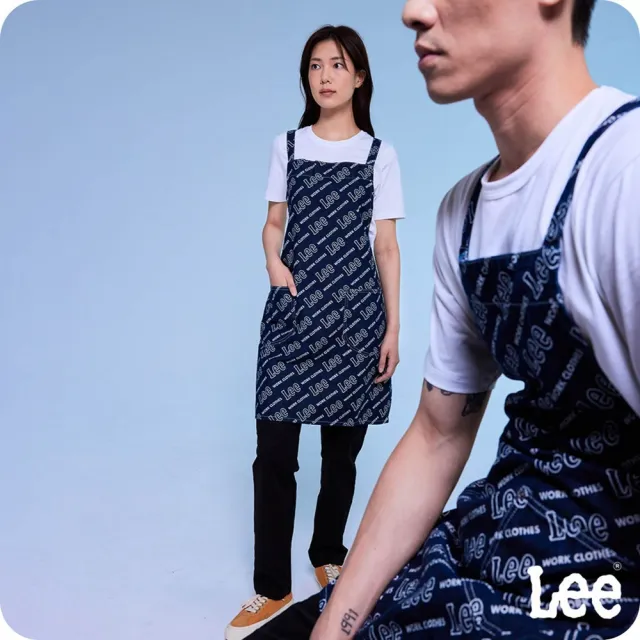 【Lee】男女共版 圍裙 / 牛仔工作圍裙 無袖圍裙 可調節圍裙 棉質圍裙(LB434001898 / LB4340026VV)