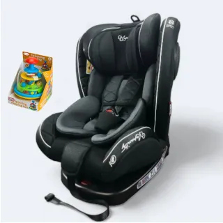 【YIP baby】CAPACITY卡帕瑟緹0-12歲 ISOFIX 360度旋轉汽車安全座椅/汽座(新款磁吸式安全帶-英倫條墨)