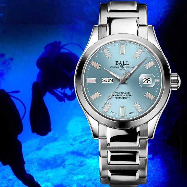 BALL 波爾 Engineer III Marvelight 天文台認證經典機械腕錶-冰藍40mm(NM9036C-S1C-IBE)