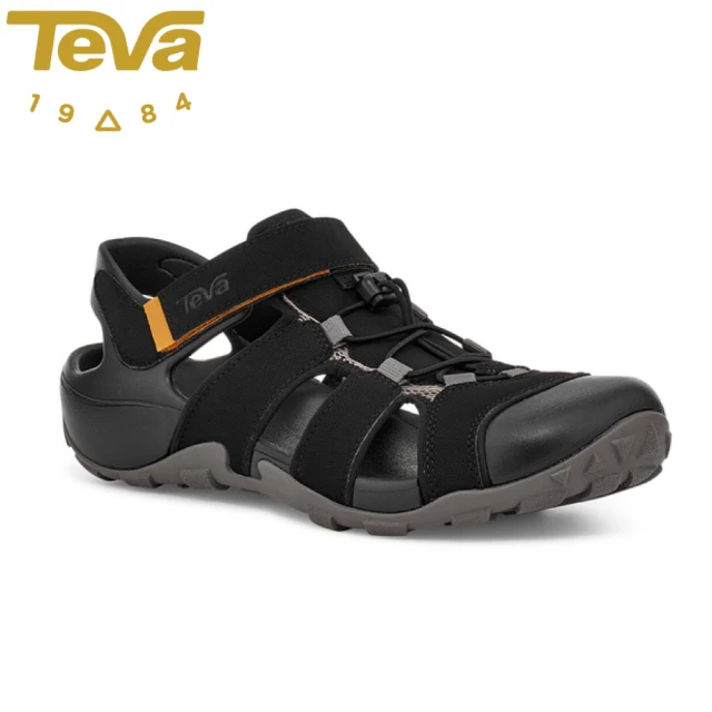 TEVA 男 Flintwoo護趾快扣冒險者運動涼鞋《黑》TV1118941BLK/休閒涼鞋/護趾涼鞋/溯溪鞋(悠遊山水+)