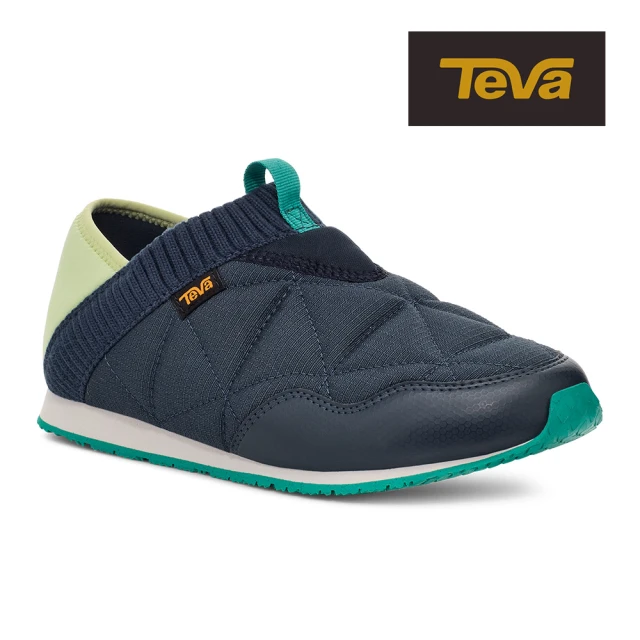 TEVA 女麵包鞋 兩穿式防潑水 保暖 菠蘿麵包鞋/休閒鞋/懶人鞋 ReEmber 原廠(重光黑-TV1125471RDN)