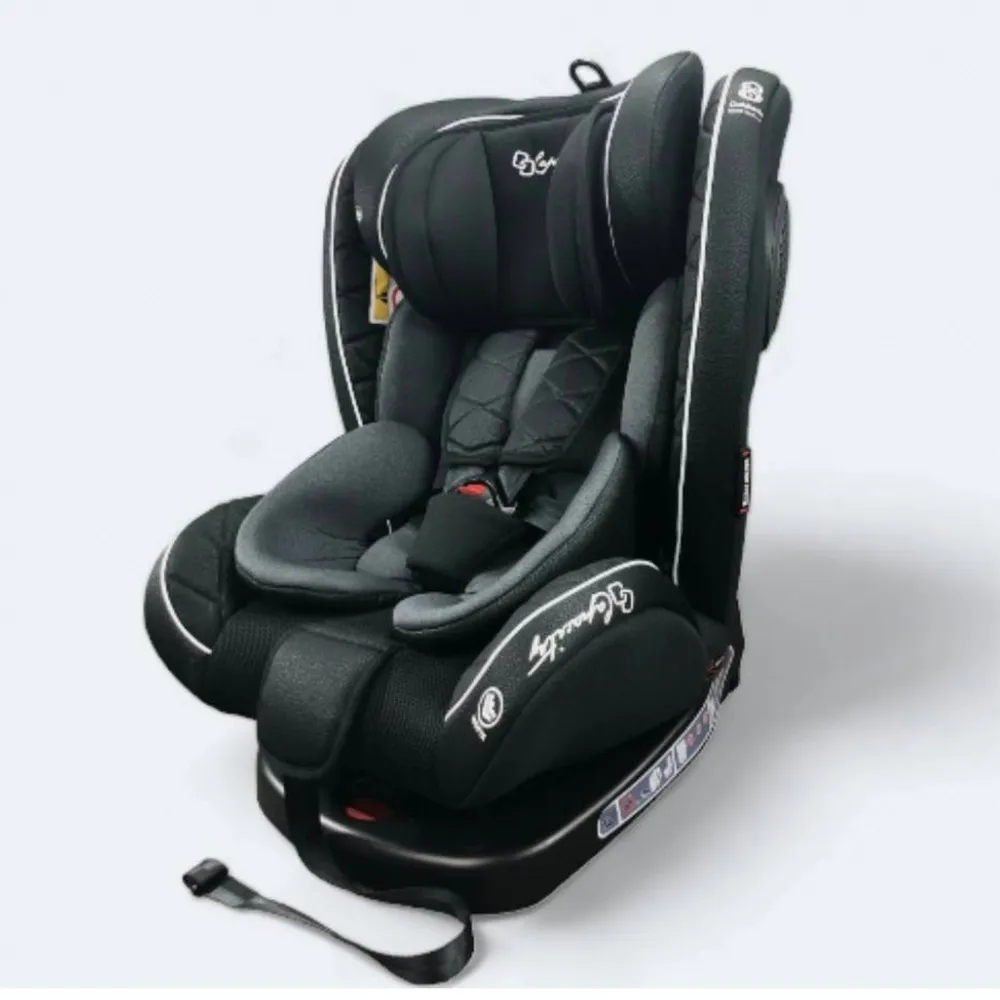 【YIP baby】卡帕瑟緹 VIP 0-12歲 ISOFIX 360度旋轉汽車安全座椅/汽座(新款磁吸式安全帶-英倫條墨)