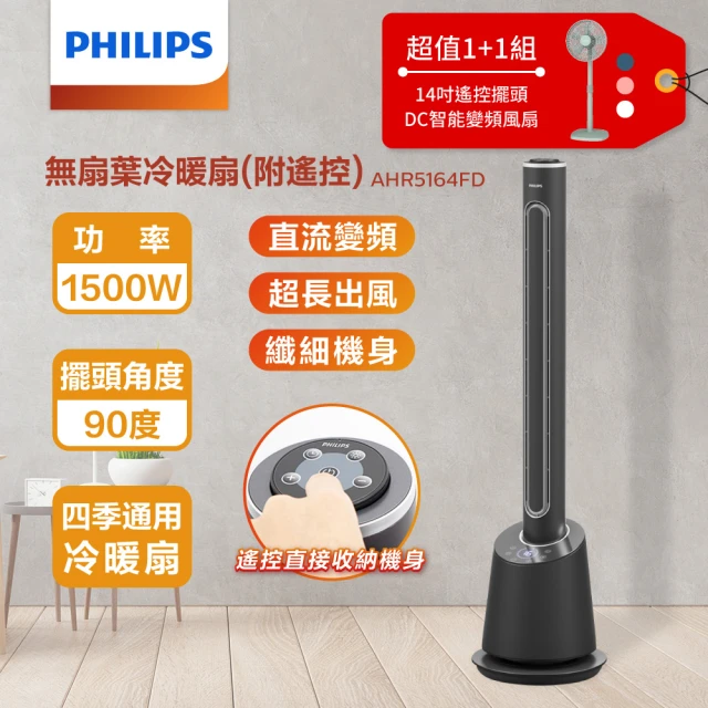 Philips 飛利浦 14吋DC扇超值組-1500W 迷你