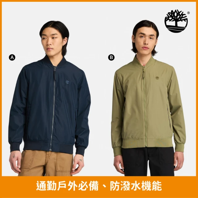 Timberland 男款黑色防潑水再生羽絨外套(A44PH