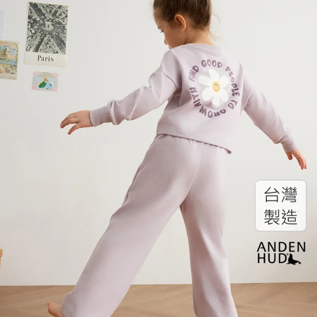 Anden Hud 160 女童成套_快樂回憶．落肩短版長袖睡衣(淡紫-尋找好夥伴)