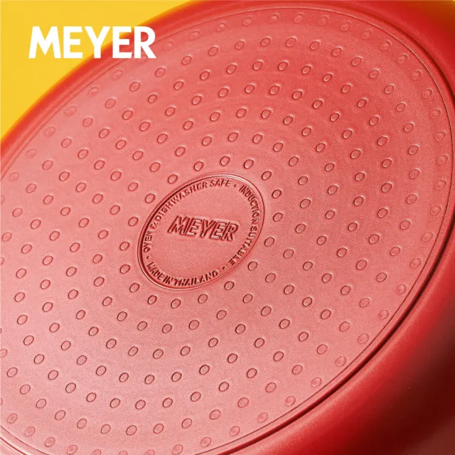 【MEYER 美亞】革新紅系列陶瓷不沾鍋炒鍋30CM(IH/電磁爐適用)