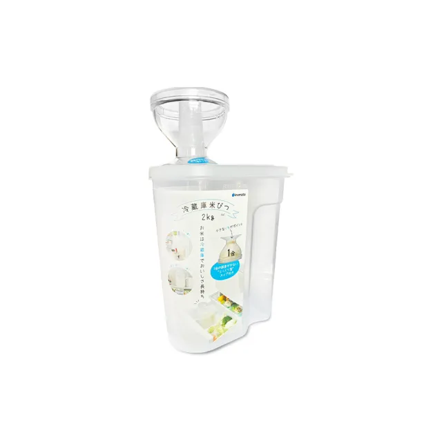 【inomata】日本 冷藏庫米桶 2kg 附量杯(收納/平輸商品)
