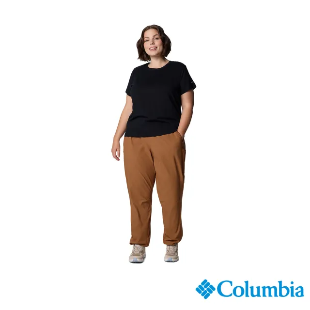 【Columbia 哥倫比亞】女款-超防曬UPF50防潑長褲-棕色(UAR09800BN/IF)