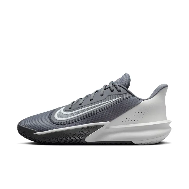 【NIKE 耐吉】籃球鞋 男鞋 運動鞋 包覆 緩震 PRECISION VII 灰白 FN4322-003