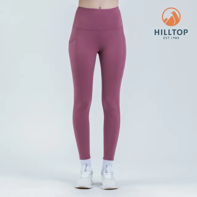 【Hilltop 山頂鳥】POLYGIENE抗菌吸濕快乾保暖彈性瑜珈褲 女款 鬱金香紅｜PH31XFQ6ECH0