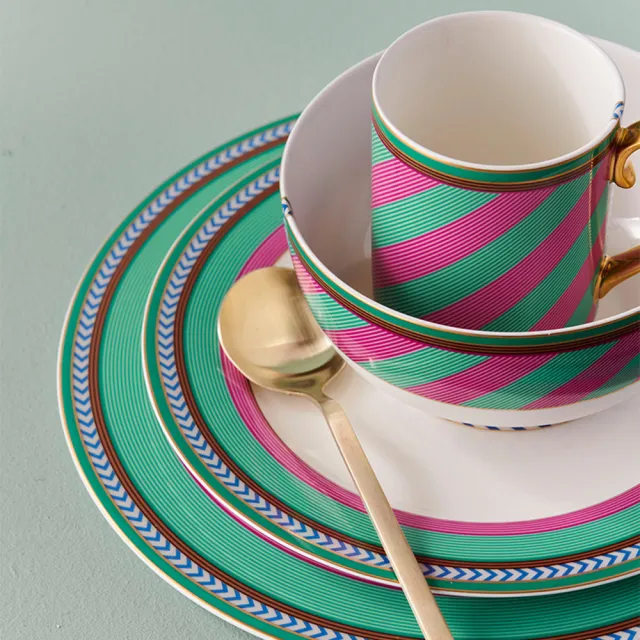 【PIP STUDIO】Chique Stripes 餐盤23cm-黃