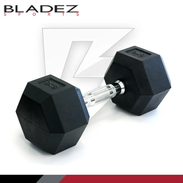 【BLADEZ】六角包膠啞鈴-9KG(二入組)