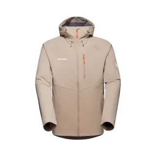 【Mammut 長毛象官方直營】Ultimate Comfort SO Hooded 經典軟殼連帽外套 薩凡納褐 男款 #1011-01910