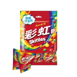 【Skittles彩虹糖】混合水果口味量販包 樂享包135g* 二入組(零食/點心)