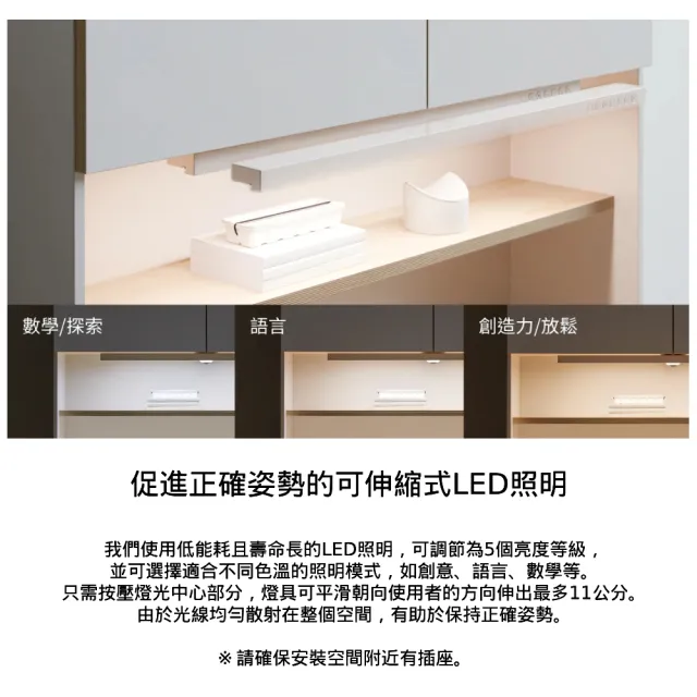 【DESKER】DESK SET 韓國設計監製 1200型 五層書桌組 120*60*174cm（收納型含燈）(辦公桌/專人組裝)