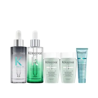 【KERASTASE 巴黎卡詩】極淨+極酵平衡頭皮精華組