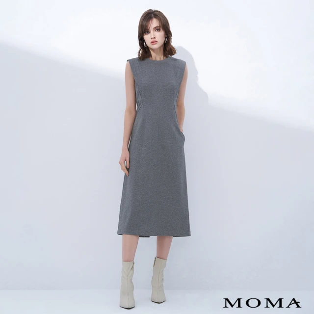 MOMA 立裁袖型銀蔥洋裝(灰色)