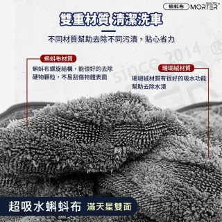 【MorTer】蝌蚪布 洗車毛巾 60x90cm-單面(擦車布/吸水布/蝌蚪吸水布/蝌蚪毛巾/加厚毛巾/擦車巾)